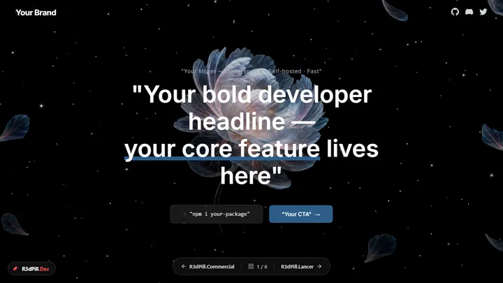 R3dPill.Dev — Developer / SaaS website demo