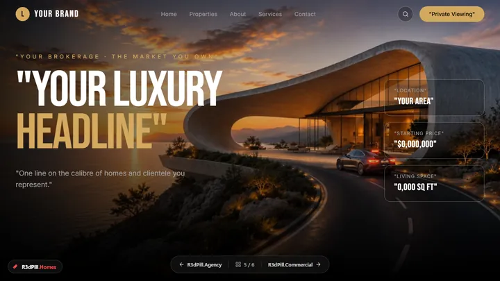 R3dPill.Homes — Real Estate · Residential website demo