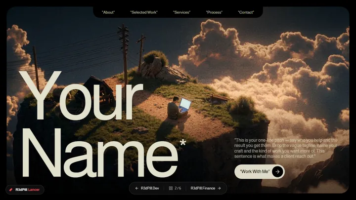 R3dPill.Lancer — Freelancer / Portfolio website demo