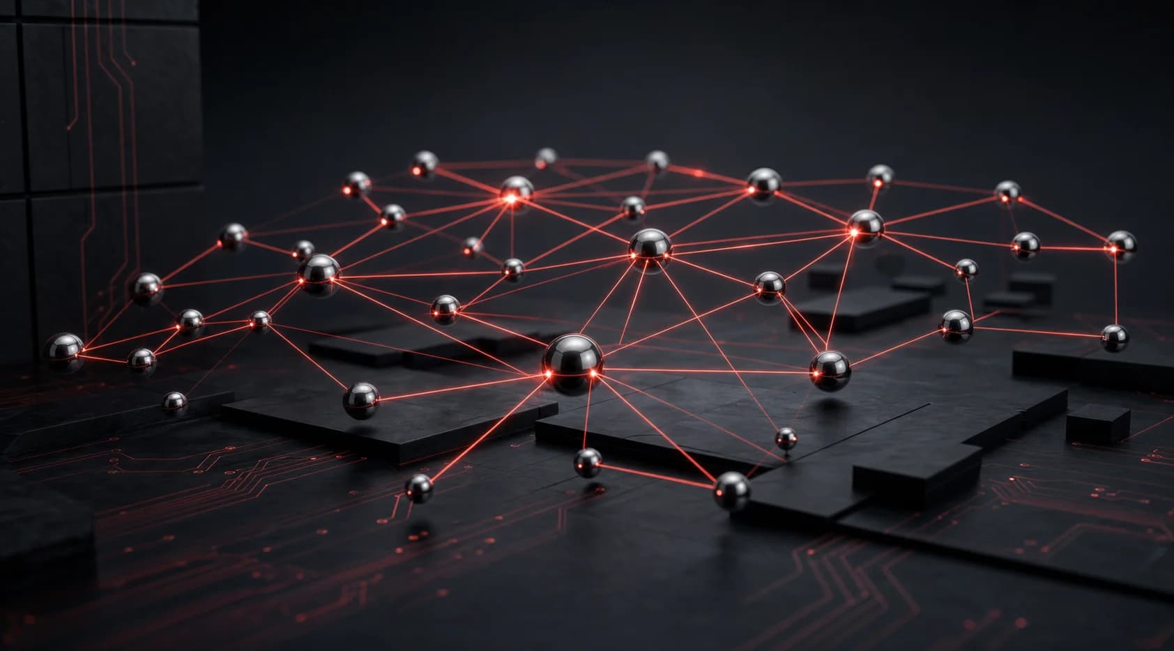 A connected content network representing the marketing engine.